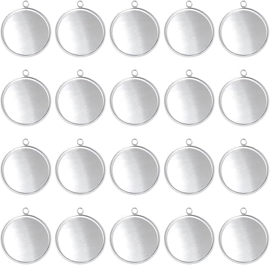 Crafting Resin - 20 pièces en acier inoxydable lunette
