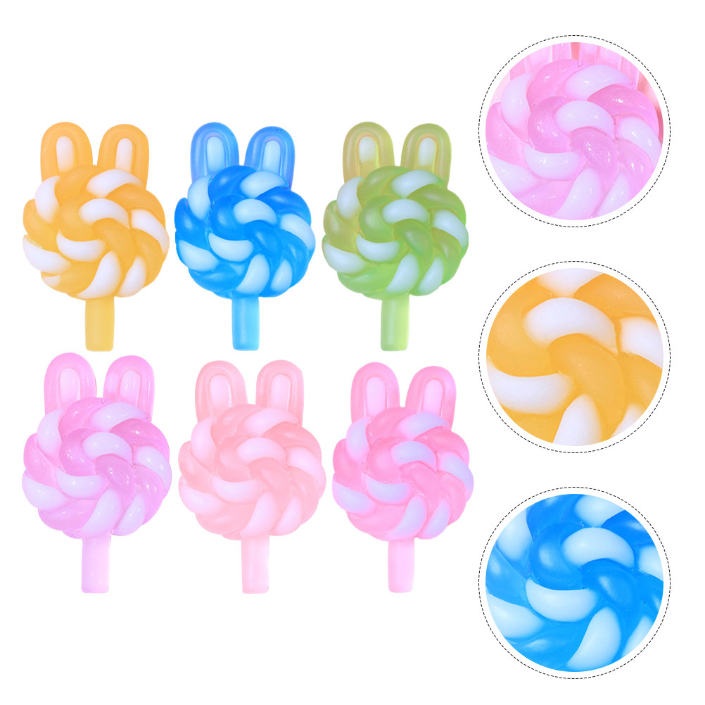 Resin Craft Supplies - 24 Breloques Sucettes Mignonnes en Forme