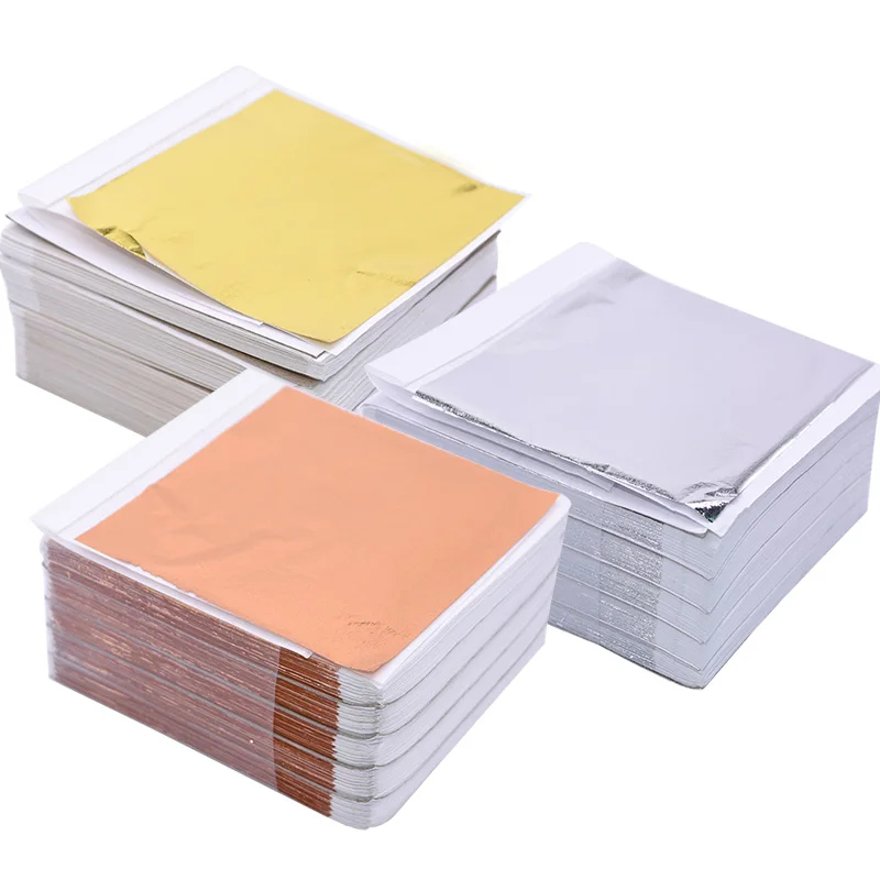 Gold Foil Flakes - 100 feuilles de papier imitation or,