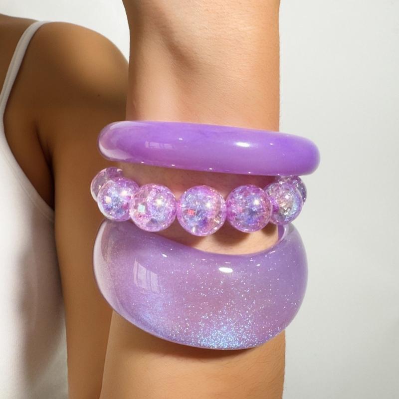 Resin Glitter Pack - P9FE – lot 1 bracelets en