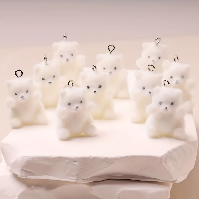 Resin Craft Supplies - Breloques en résine en forme d'ours