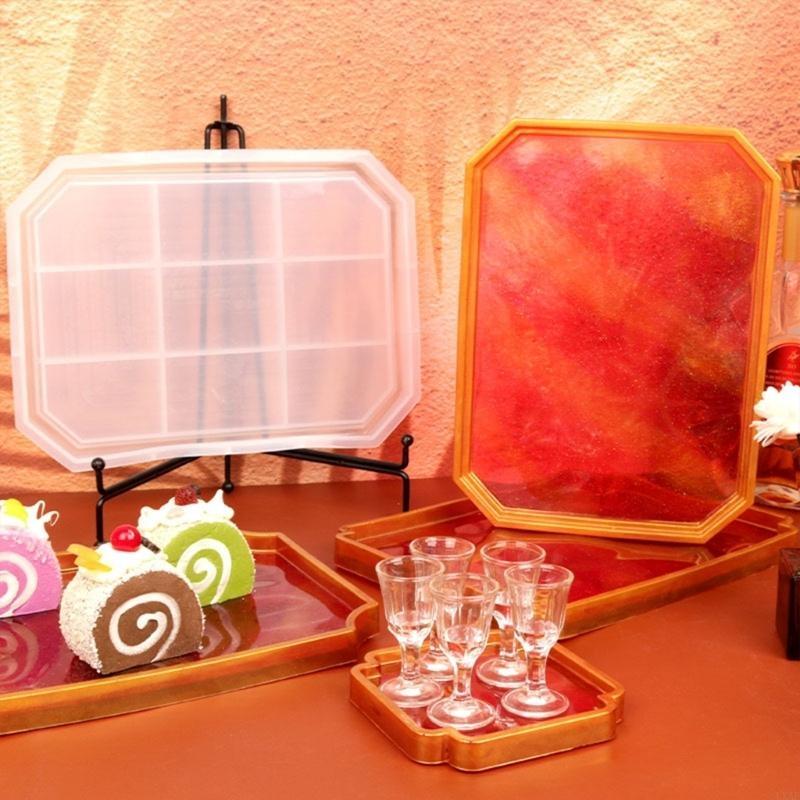 Geode Mold Silicone - Plateau porte-gâteau en résine Silicone, moule