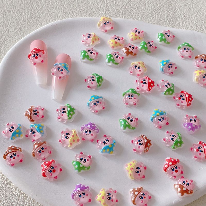 Crafting Resin - 2/10/20pcs Breloques pour ongles Kirby en