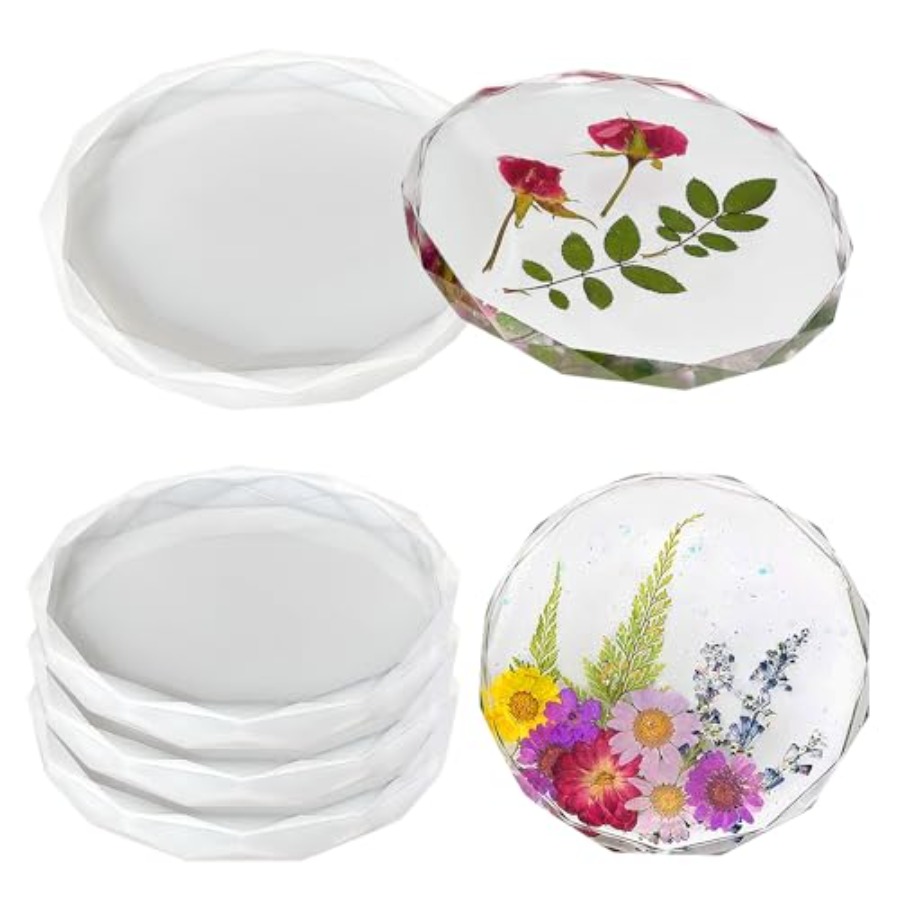 Geode Mold Silicone - Lot de 4 moules à sous-verres