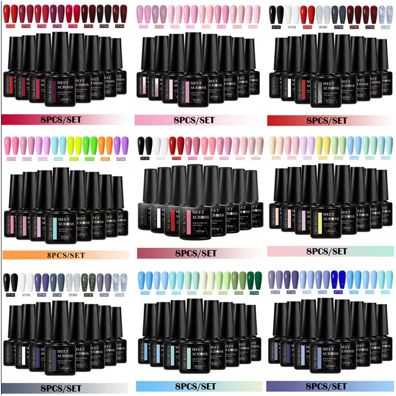 Resin Glitter Pack - Lot de 8 vernis à ongles