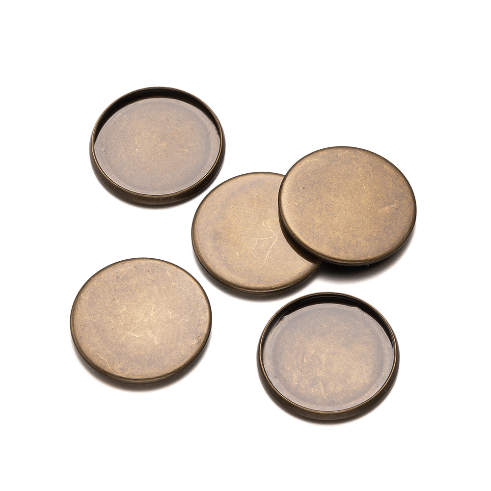 Plateaux ronds plats en Bronze - Bezels Set Pendant avis et prix