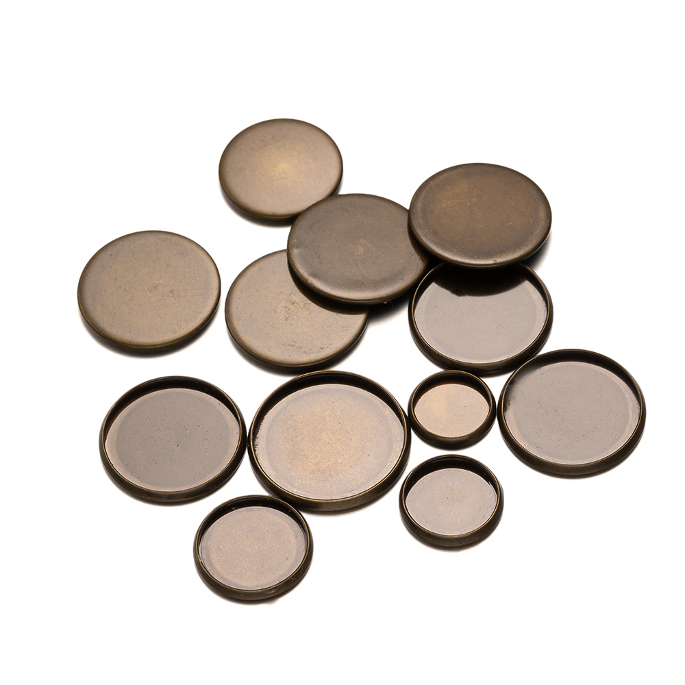 Plateaux ronds plats en Bronze - Bezels Set Pendant avis et prix