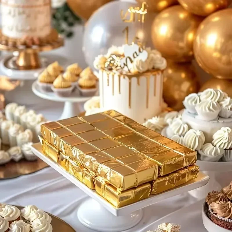 Grands tible de barre de bonbo - Gold Foil Flakes avis et prix