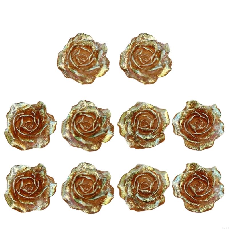 Paquet 10 fleurs en plastique  - Resin Glitter Pack avis et prix