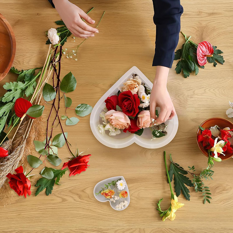 Grand cœur en résine époxy, mo - Flower Preservation Resin avis et prix