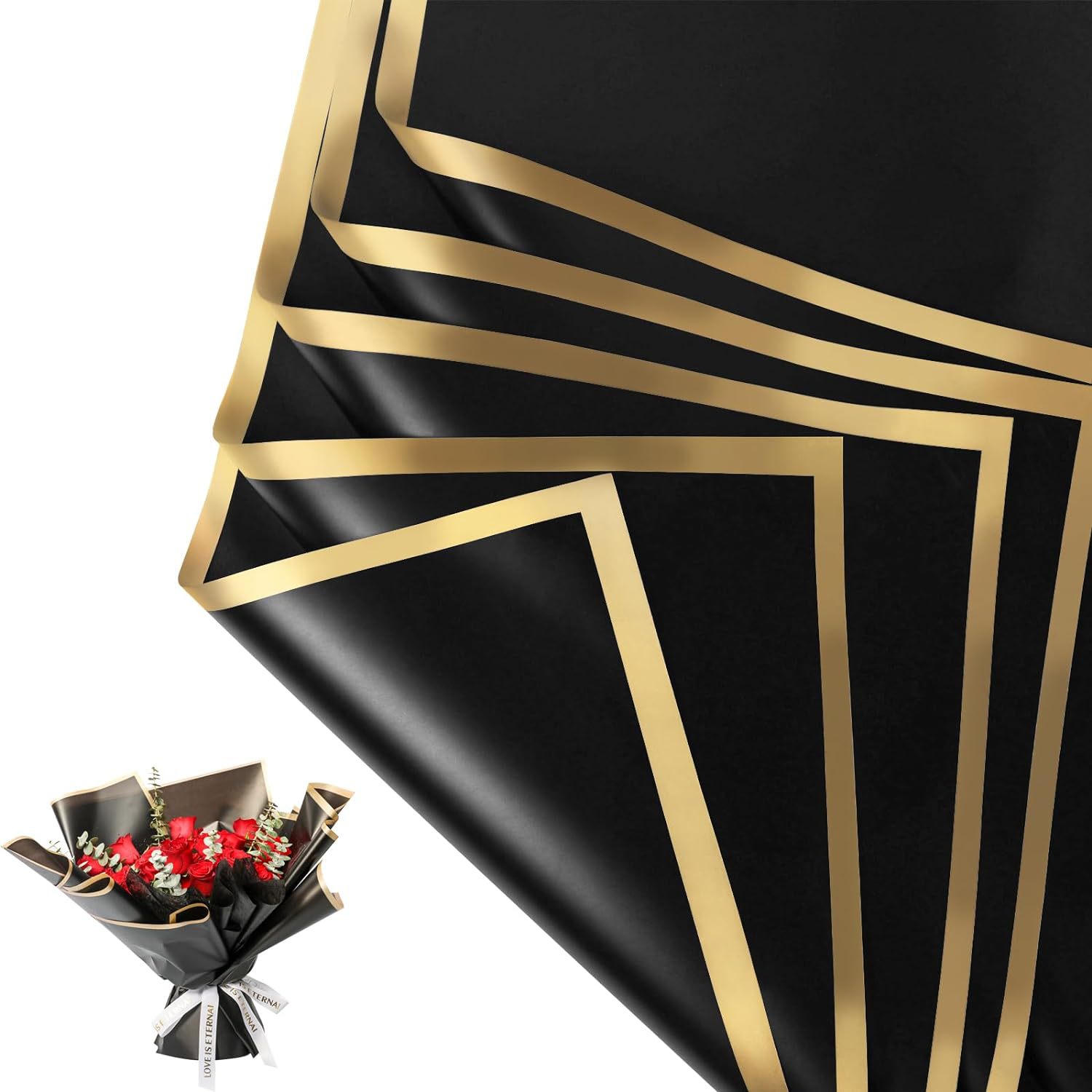 20 feuilles de papier d'emball - Gold Foil Flakes avis et prix