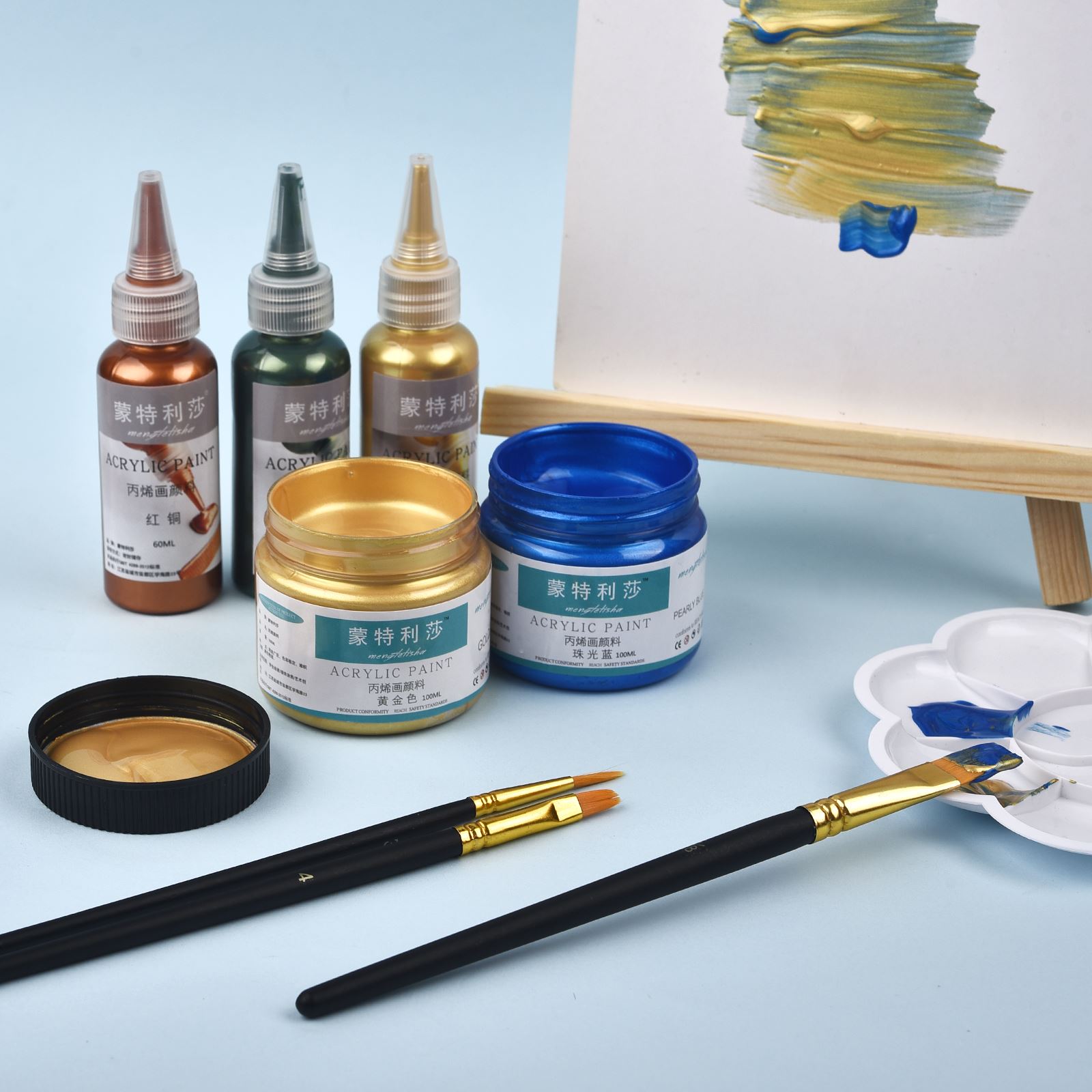 7 couleurs 60 ml/bouteille mét - Resin Pigment Set avis et prix
