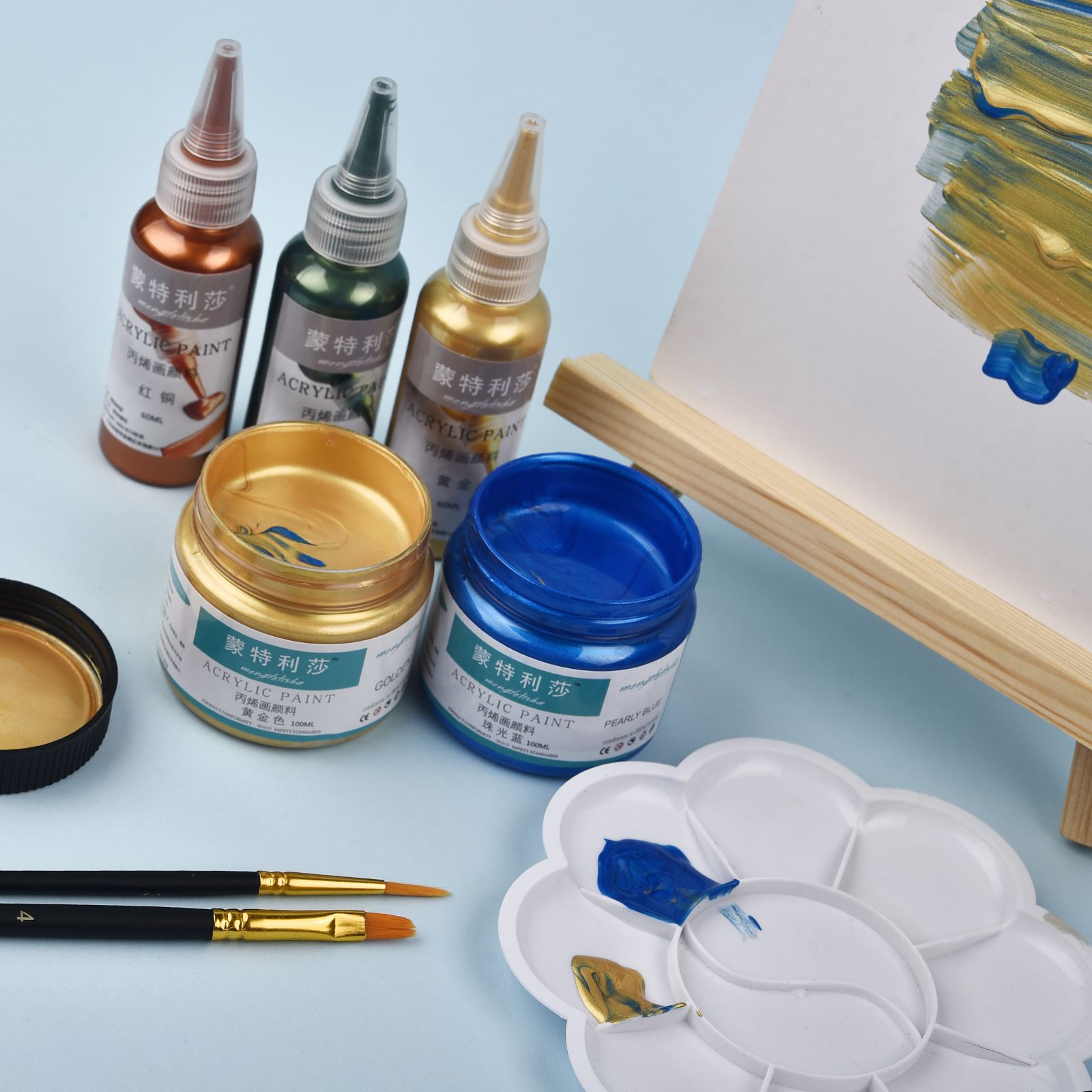 7 couleurs 60 ml/bouteille mét - Resin Pigment Set avis et prix