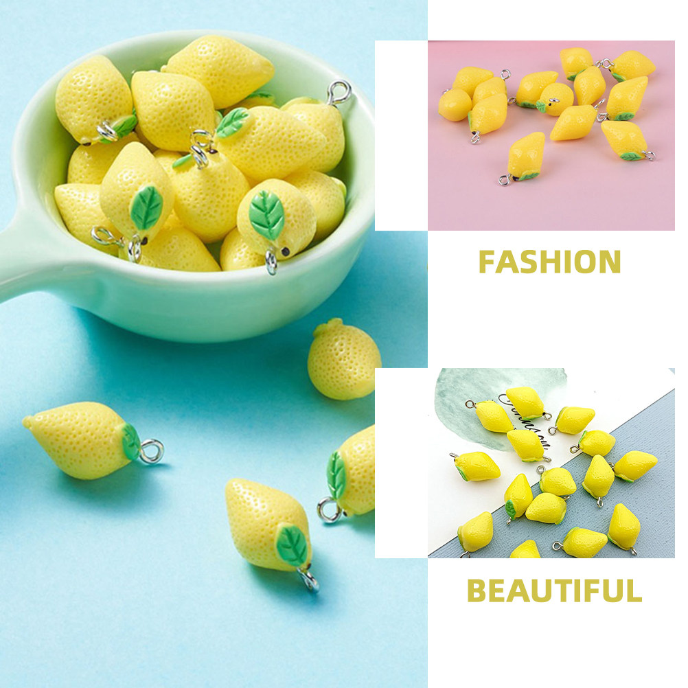 20 Breloques en Résine Citron  - Resin Craft Supplies avis et prix