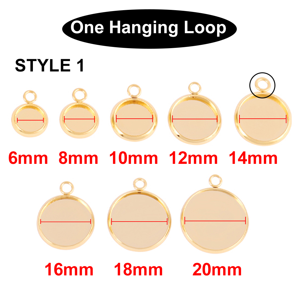 Cabochon en acier inoxydable 4 - Bezels Set Pendant avis et prix