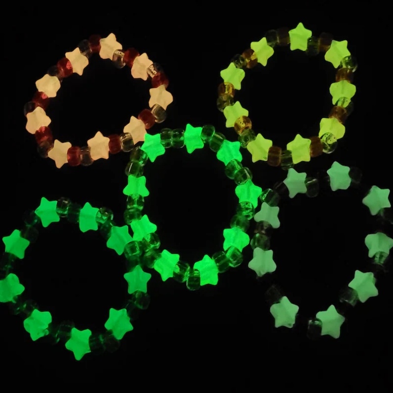Ensemble de 5 bracelets kandi  - Resin Glitter Pack avis et prix