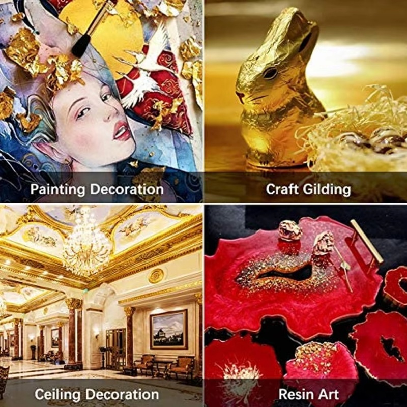 100 feuilles de papier imitati - Gold Foil Flakes avis et prix